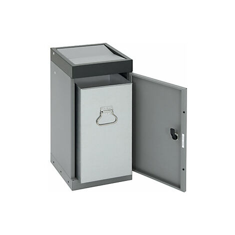 Recipiente con puerta batiente para separar materiales  suelto 