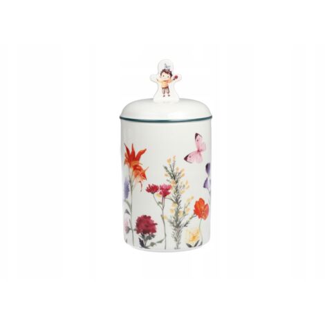 RECIPIENTE DE CER脕MICA PARA ALMACENAMIENTO DE ALIMENTOS 1,25L PAN FLOWER