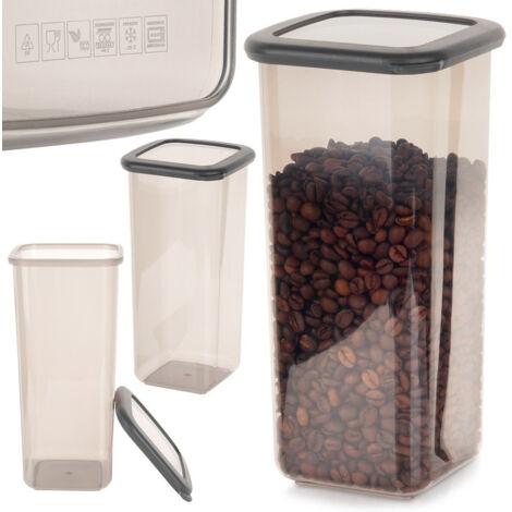 Recipiente de cocina para alimentos sueltos, café, azúcar, sal y pasta (1,6 l)