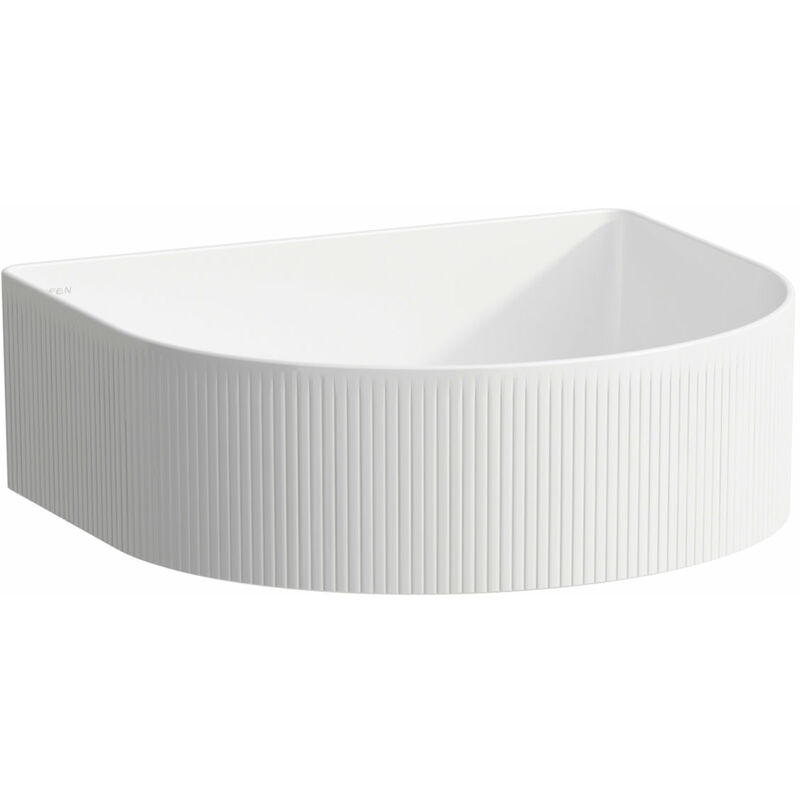 

Recipiente de lavado sonar con textura, sin agujero para grifo, sin rebosadero, 410x365mm, incl. tapa de cerámica para válvula de drenaje, blanco,