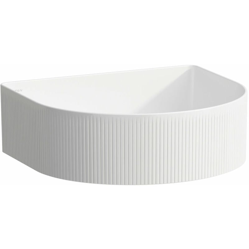 

Recipiente de lavado sonar con textura, sin agujero para grifo, sin rebosadero, 410x365mm, incl. tapa de cerámica para válvula de drenaje, blanco,