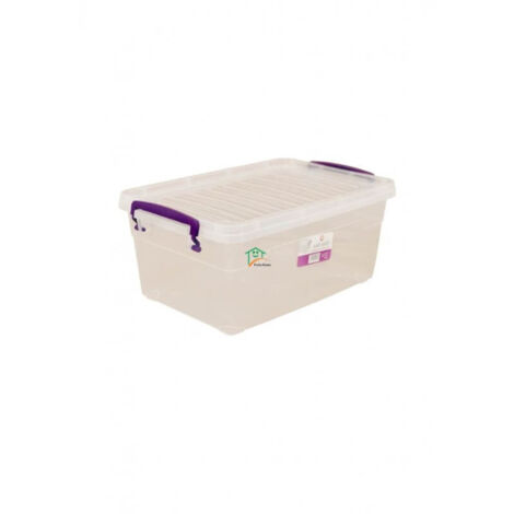 Recipiente de plástico transparente multiusos de 10 litros.