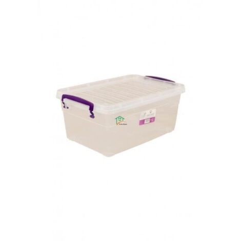 Recipiente de plástico transparente multiusos de 5,5 litros.