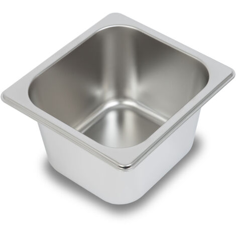 Recipiente GN 1/6 acero inoxidable 100mm gastronorm baño maría profesional VERTES