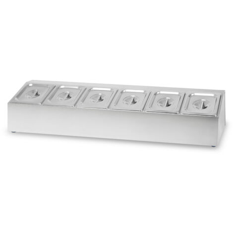 Recipiente ingredientes GN 1/6 6x acero inox 100mm profundo resistente -40°+300°C VERTES