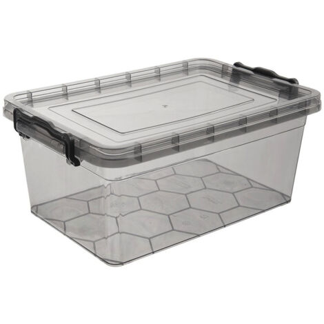 Recipiente para alimentos con tapa, GRIS, 14 l