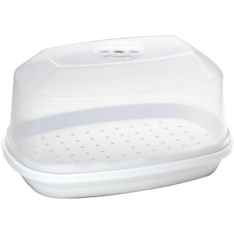 Recipiente Para Cocinar Carne 28,5X19,6 Cm Con Tapa Para Microondas