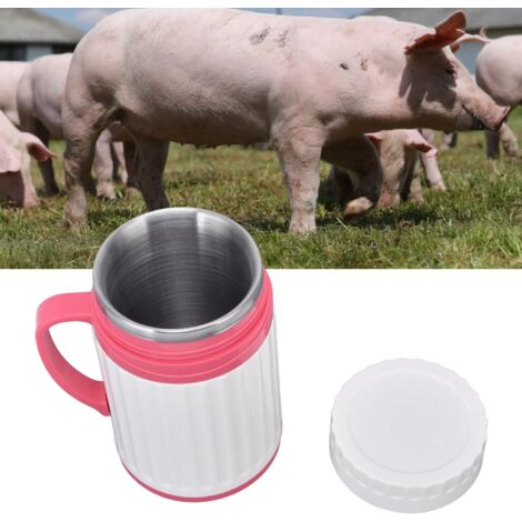[Recipiente para la recolección de semen de cerdos] con revestimiento interior de acero inoxidable, para dispositivos de inseminación artificial, capacidad de 17 cm.