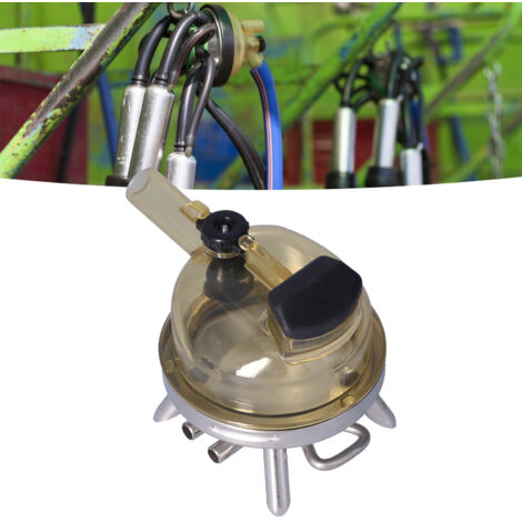 [Recipiente para recoger leche] HL-M04A 400 cm³ PC con base de acero inoxidable. Equipo agrícola para el ordeño de vacas, ovejas y cabras.