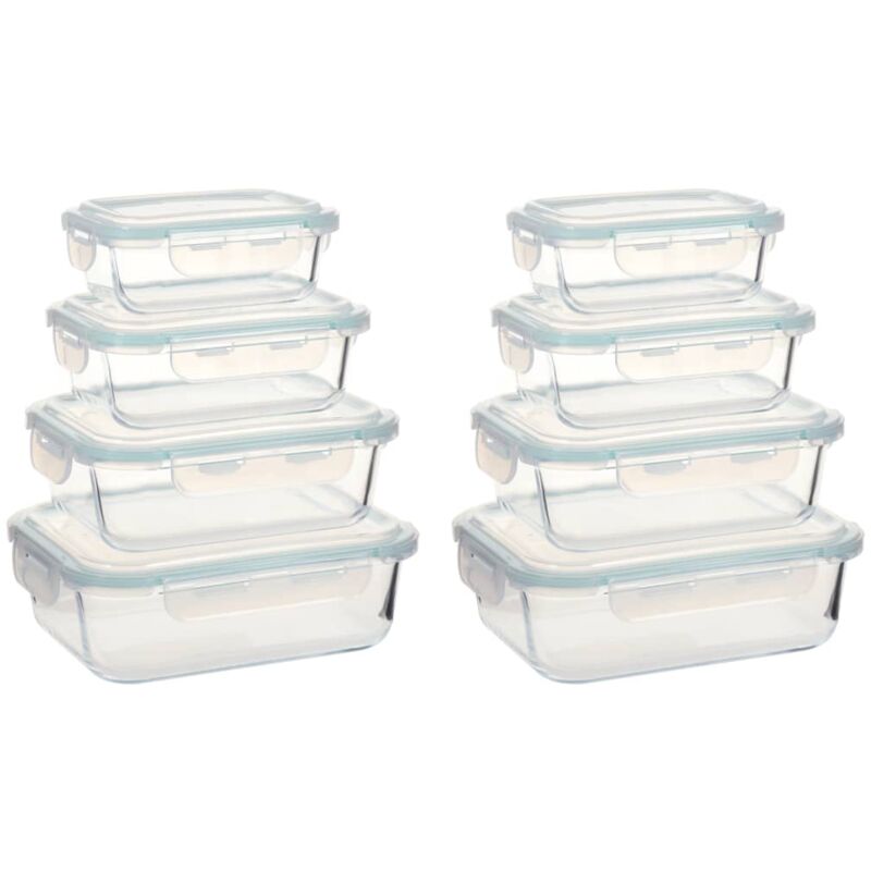 Vidaxl - Récipients alimentaires en verre 8 pcs