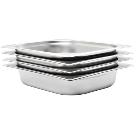 HENDI Récipient Gastronorm 1/4 – Bac Polycarbonate Blanc 2,8 L, GN 1/4 100 Mm, Empilable -40°C à +110°C
