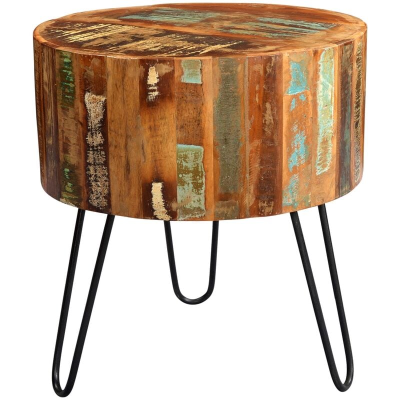 Reclaimed Boat Side Table - Multicolour