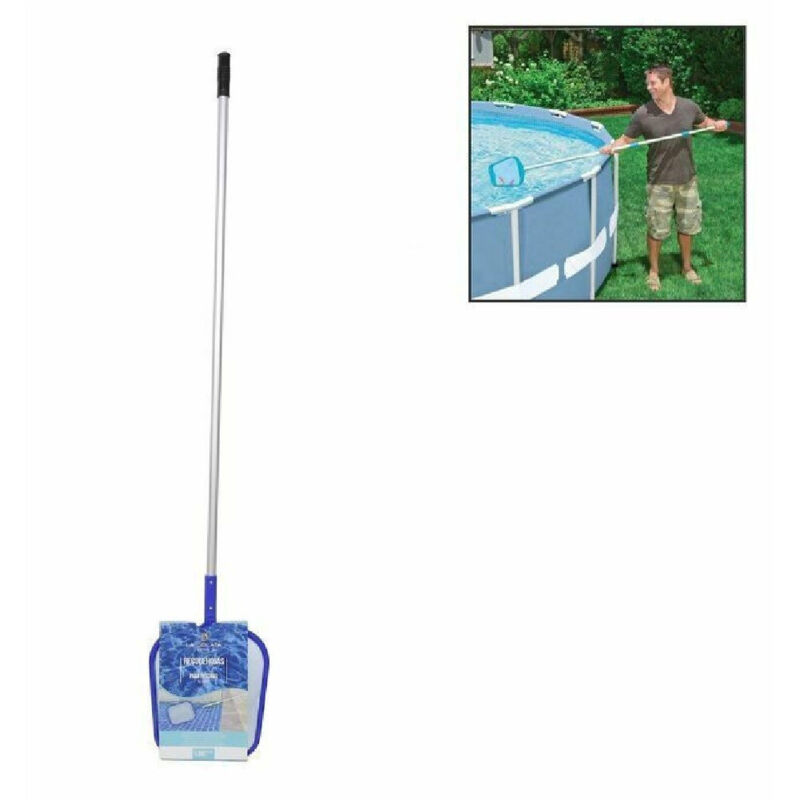 Trade Shop - Raccogli Foglie Con Bastone Asta Per Pulizia Fondo Fondale Acqua Piscina 206554 -