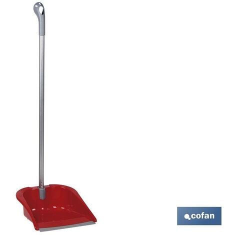 RECOGEDOR ABATIBLE  CON GOMA MODELO MAGNO ROJO