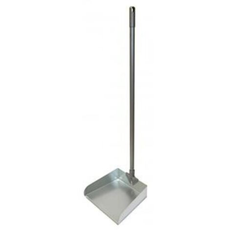 RECOGEDOR CHAPA GALVANIZADA MANGO GRIS  ROSCA