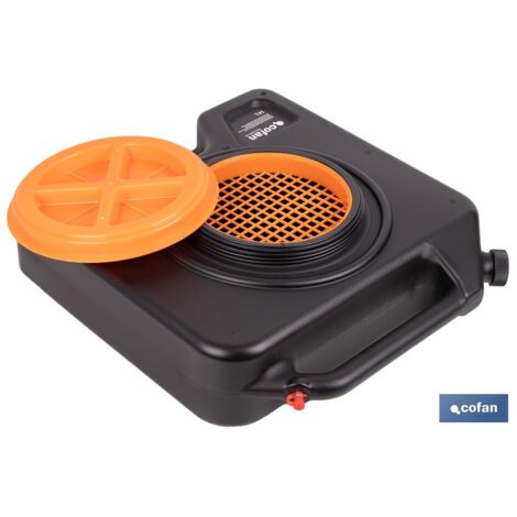 RECOGEDOR DE ACEITE USADO CON TAPA Y FILTRO 14 L
