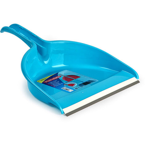 Recogedor de mano plastico con goma  Azul