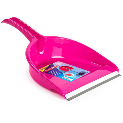 Recogedor de mano plastico con goma  Rosa