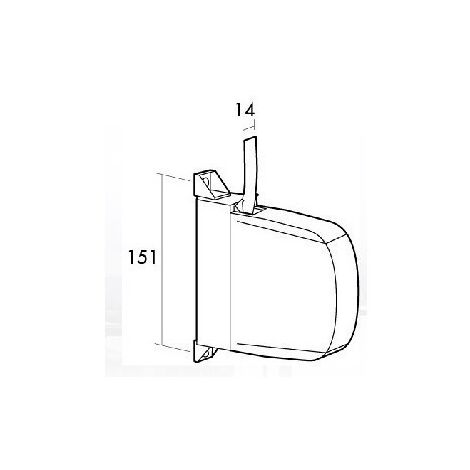 Recogedor Persiana 14Mm Sobreponer Mini Plastico Blanco/Pin Gaviota
