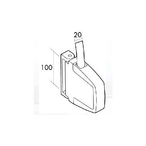Recogedor Persiana 22Mm Sobreponer Plastico Blanco Gaviota