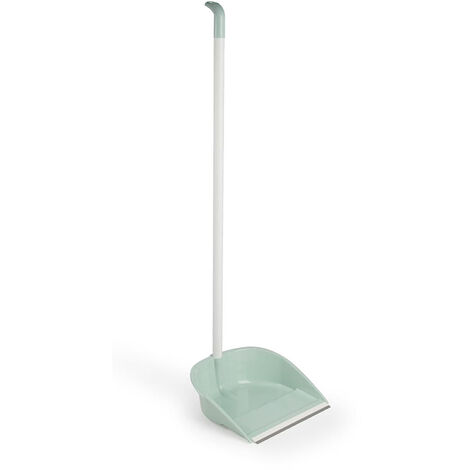 Recogedor plástico engomado con palo 89 cm  Verde claro