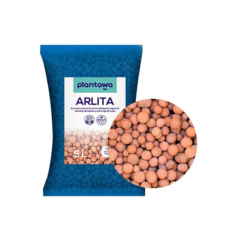 

Arlita 5L Arcilla Expandida Sustrato para Drenaje de Macetas y Jardineras - Plantawa