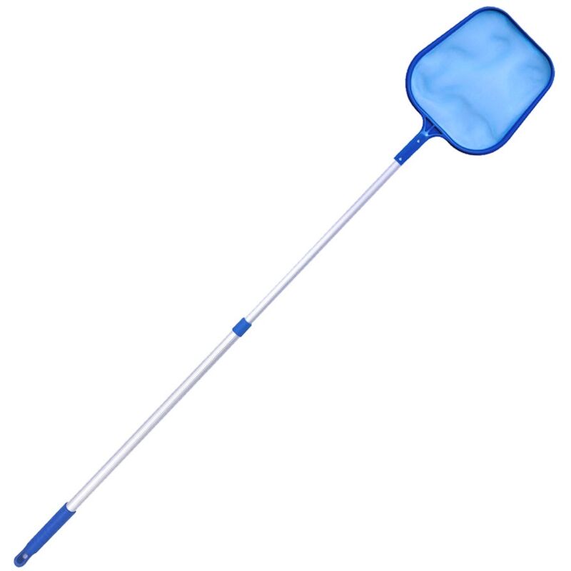 Recogehojas Con Pértiga Telescópica Azul De Aluminio De 161 Cm -