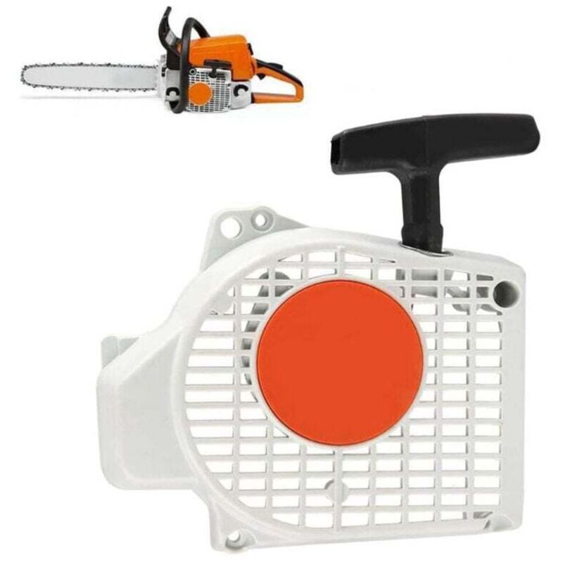 Recoil Rewind Pull Start Starter Fit pour Stihl MS200T 020T MS200 Tronçonneuse Extracteur de démarreur à recul inversé