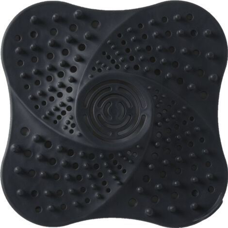 Recolector de pelo práctico, filtro de ducha, tapón de lavabo, filtro de desagüe de suelo, tapón de ducha antiatascos, tapón de baño, herramienta para destapar el desagüe del inodoro, 1 pieza (negro)