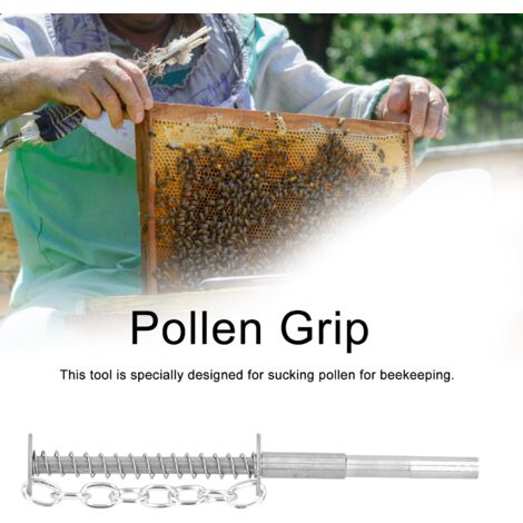 Recolector de polen profesional para apicultura - mango de acero inoxidable - 10 cm - para la recolección de polen