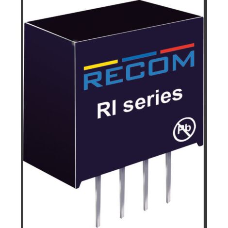 RECOM RI-0512S Convertitore DC/DC da circuito stampato 5 V/DC 12 V/DC 168 mA 2 W Num. uscite: 1 x Contenuto 1 pz.