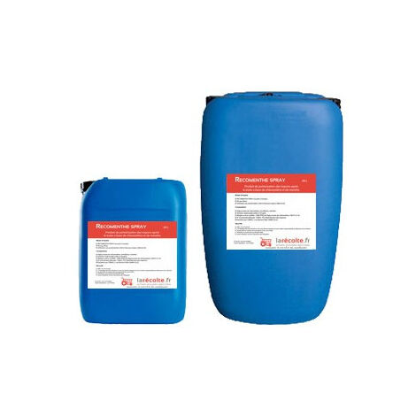 RECOMENTHE SPRAY (décontamination et protection de la mamelle après traite) - Conditionnement Bidon de 20 litres
