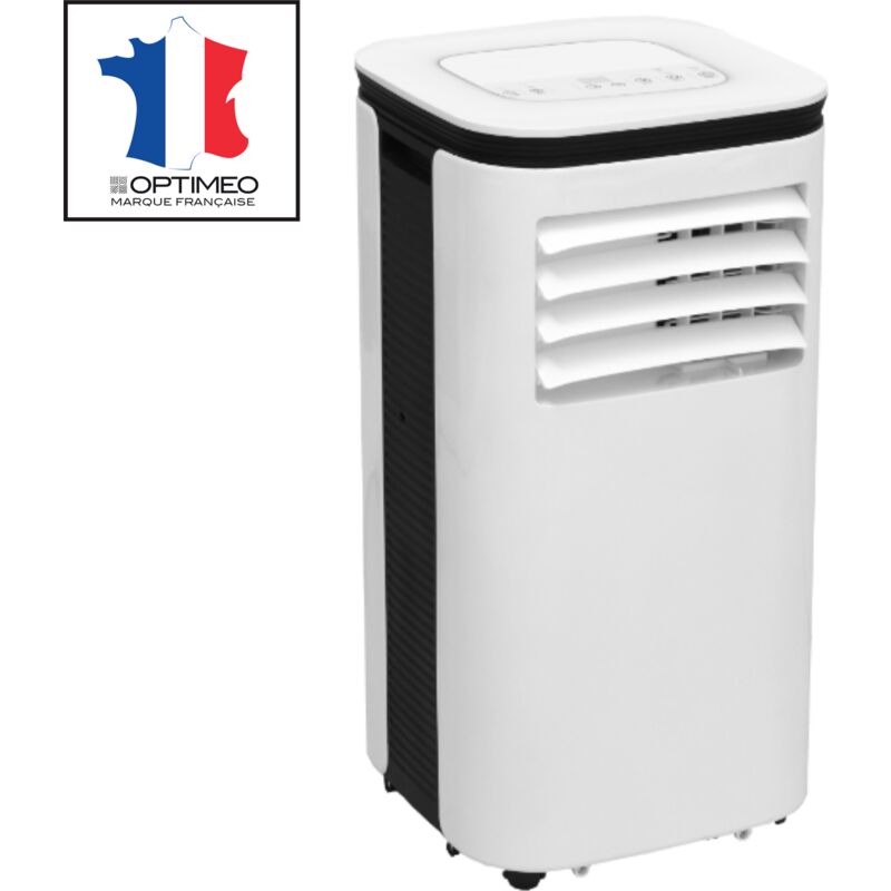 Reconditionné] Climatiseur mobile reversible 2600W (9000BTU) pour les pieces jusqu' 25m2 OPC-A01-090HP Optimeo Marque francaise) - blanc