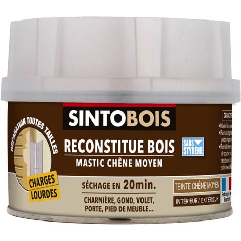Reconstitue bois pour les parties manquantes (charges lourdes) 550g Chêne moyen SINTO