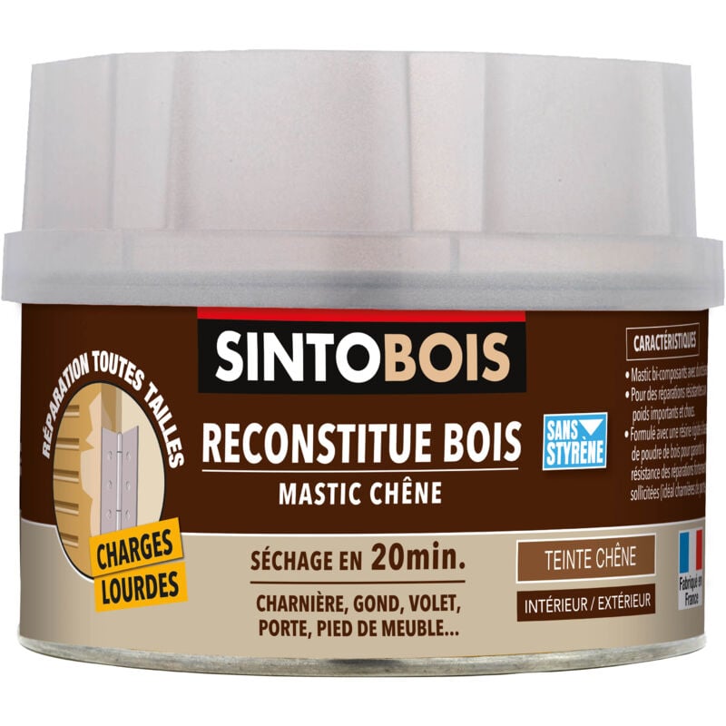 Sinto - Reconstitue bois pour les parties manquantes (charges lourdes) 550g Chêne