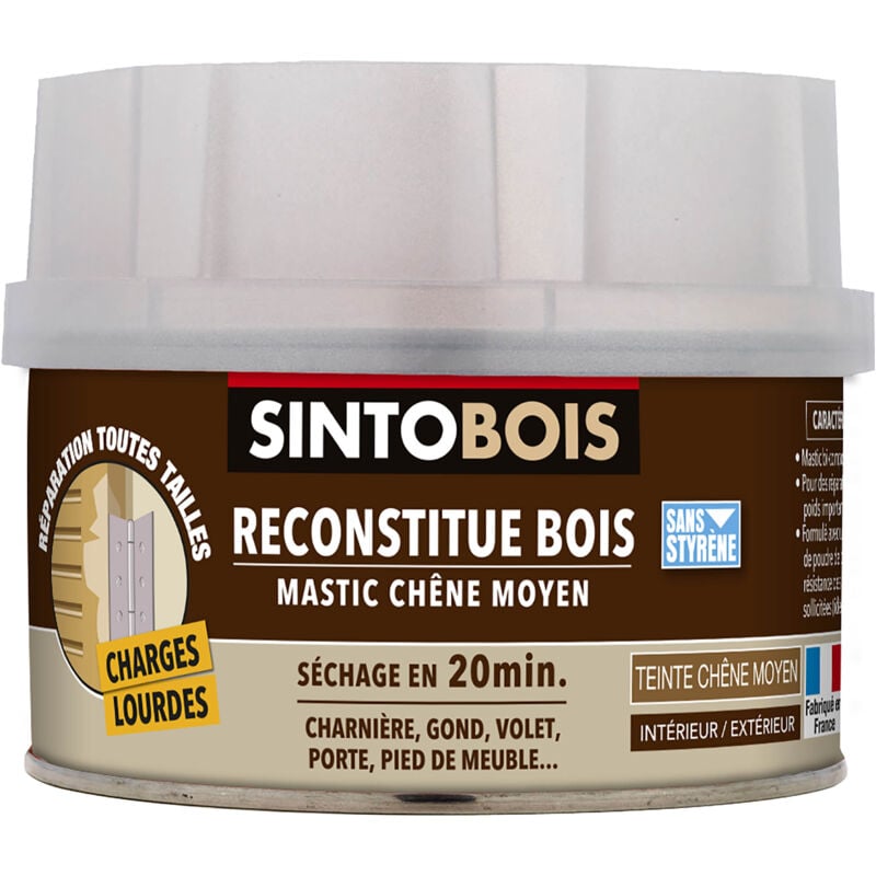 Sinto - Reconstitue bois pour les parties manquantes (charges lourdes) 550g Chêne moyen
