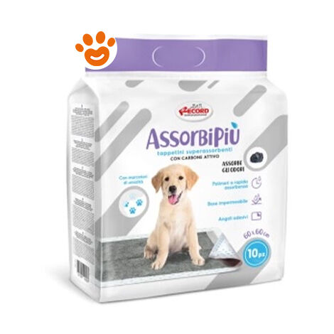Record Assorbipiù Tappetini Assorbenti per Cani con Carbone Attivo (60x60cm)  - Record Assorbipiù Tappetini Assorbenti per Cani con Carbone Attivo (60x60cm) - Confezione Da 40 Pezzi