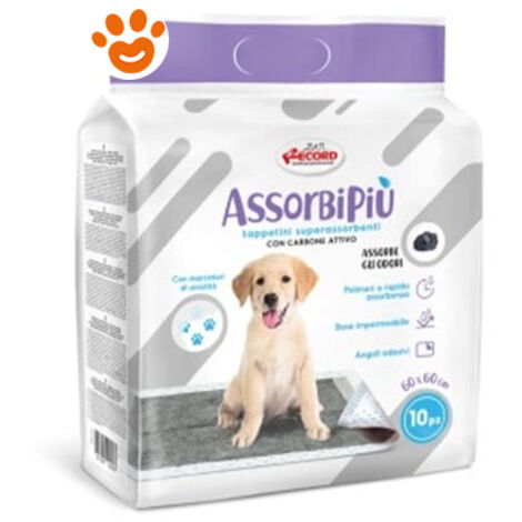 Record Assorbipiù Tappetini Assorbenti per Cani con Carbone Attivo (60x60cm)  - Record Assorbipiù Tappetini Assorbenti per Cani con Carbone Attivo (60x60cm) - Confezione Da 40 Pezzi