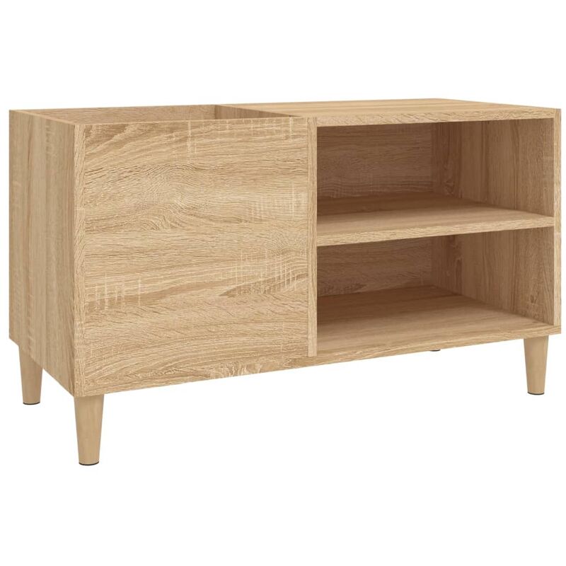 Record Cabinet Sonoma Oak 84.5x38x48 Cm Engineered Wood Vidaxl