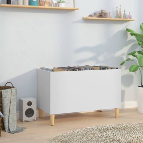 Record Cabinet White 74.5x38x48 cm Engineered Wood vidaXL