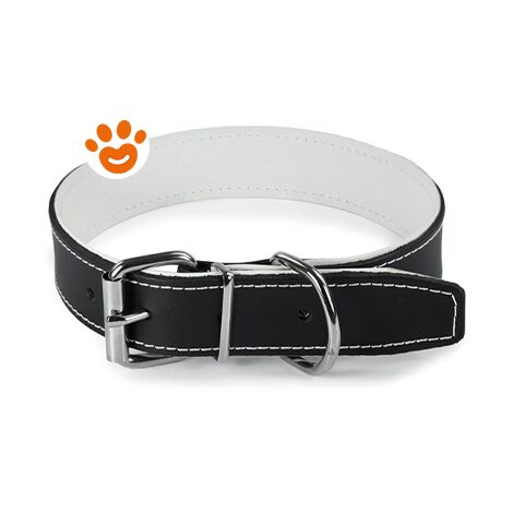 Record Dog Collare Doppio Laredo Nero e Bianco  - Record Dog Collare Doppio Laredo Nero e Bianco - XL