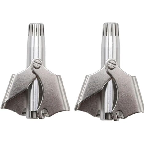 Recortador de vello nasal y orejas, 2 unidades, manual, de acero inoxidable, lavable, para hombres y mujeres.