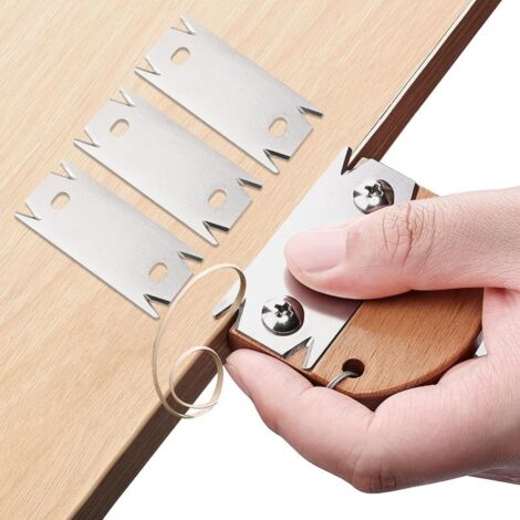 Recortadora cantos para chapa – Mango madera + 3 cuchillas repuesto – Para PVC, laminado, contrachapado, melamina – 1 juego + 3 cuchillas