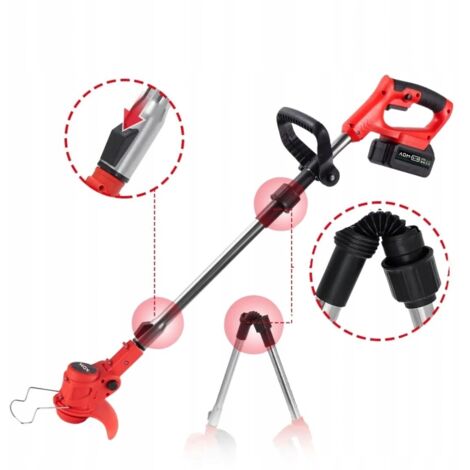 Recortadora plegable inalámbrica ADM + 2 baterías de litio de 21 V