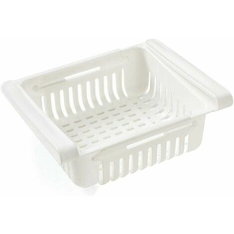 Reco.ukigerator Drawer Organizer Reco.ukigerator Drawer Shelf Holder co.ukidge Storage Box Partition Layer Home Organizer (1 Piece, White)