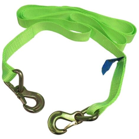 Recovery Tow Strap Hi Vis with Hooks 5 Ton 4M (Car Van Truck Towing Pull Rope)