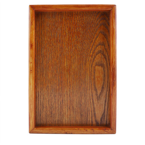 Rectangle Wooden Tea Tray Serving Table Plate Snacks Food Storage Dish for Hotel Home(2215cm)