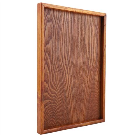 Rectangle Wooden Tea Tray Serving Table Plate Snacks Food Storage Dish for Hotel Home(3524cm)