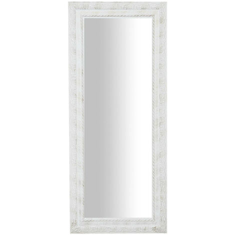 BISCOTTINI Rectangular bathroom wall mirror Horizontal vertical Makeup mirror wood frame white shabby Long mirror for hanging