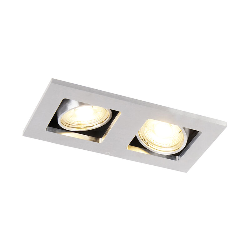 Recessed Spot Steel Rectangular 2-Light - Qure